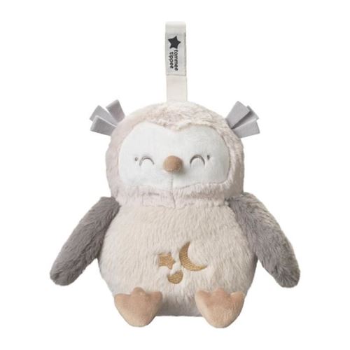 Peluche veilleuse de luxe avec CrySensor, 6 sons apaisants, USB, lavable en machine, Ollie la Chouette