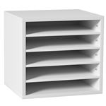 VEVOR Organisateur De Bureau En Bois 35,5x30,5x33cm 5 Compartiments Facile à Utiliser