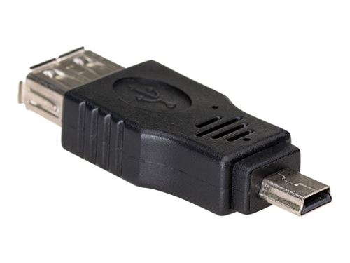 Akyga - Adaptateur USB - USB (F) pour mini USB type B (M) - USB OTG - noir