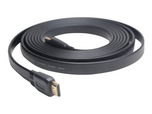 Cablexpert CC-HDMI4F-6 - Câble HDMI avec Ethernet - HDMI mâle pour HDMI mâle - 1.8 m - noir - plat