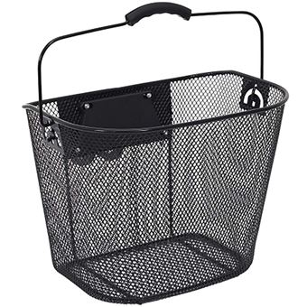 Panier De Vélo Métal Pliable Et Réglable - 18L, Noir, Facile à Monter