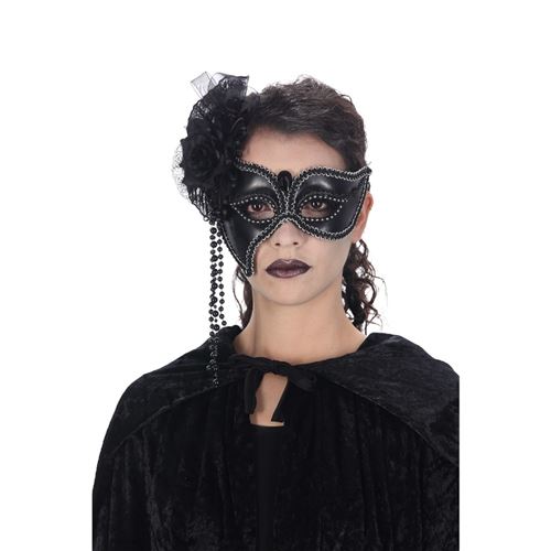 masque isabella perles noir - 12173 Chaks