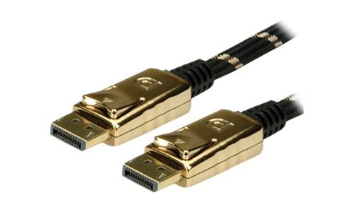 Roline Gold - Câble DisplayPort - DisplayPort (M) pour DisplayPort (M) - 1 m - noir, or