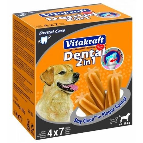 VITAKRAFT Multipack Dental 3 en 1 pour chien - Lot de 4 paquets