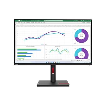 Lenovo ThinkVision T32h-30 - Écran LED - 31.5" - 2560 x 1440 WQHD @ 60 Hz - IPS - 350 cd/m² - 1000:1 - 4 ms - HDMI, DisplayPort, USB-C - noir corbeau