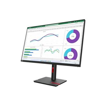 Lenovo ThinkVision T32h-30 - Écran LED - 31.5" - 2560 x 1440 WQHD @ 60 Hz - IPS - 350 cd/m² - 1000:1 - 4 ms - HDMI, DisplayPort, USB-C - noir corbeau