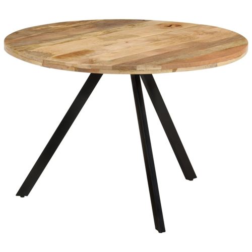 Non Communiqué Marron Et Noir Table À Dîner 110X75 Cm Bois De Manguier Massif