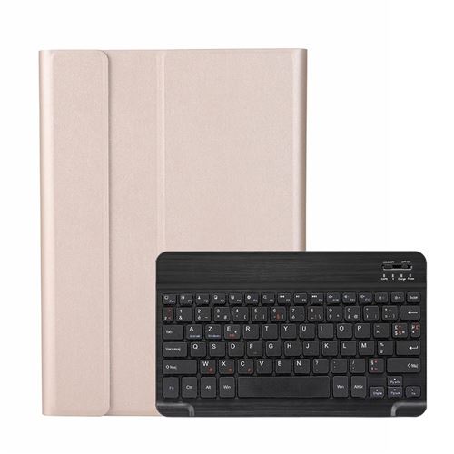 Étui HSMY avec Clavier Français AZERTY Bluetooth pour iPad Pro 11 2020 - Or&Noir