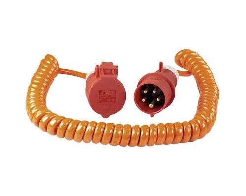 AS Schwabe 70416 alimentation Rallonge 16 A orange, rouge 5.00 m H07BQ-F 5G 1,5 mm² câble spiralé