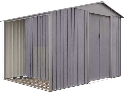 Chal&ecirc;t-Jardin Abri de jardin en m&eacute;tal + b&ucirc;cher 5,31 m&sup2;