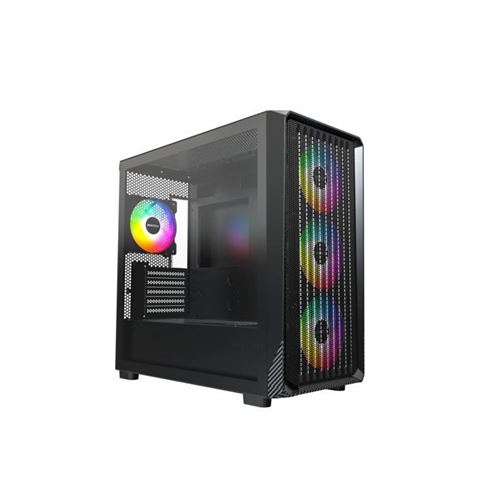 Non Communiqué Boîtier Pc Micro Atx - Montech - X5m - Ventilateurs Argb - Panneau En Verre - Fibre De Carbone