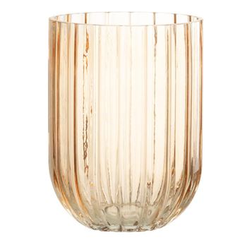 Vase Design en Verre "Yari" 20cm Pêche - 1