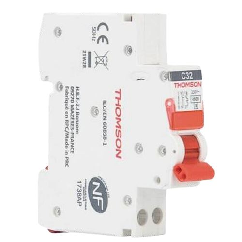 Non Communiqué Thomson - Disjoncteur 1P+N Peignable Bornes Automatiques 32A Nf Easy Connect