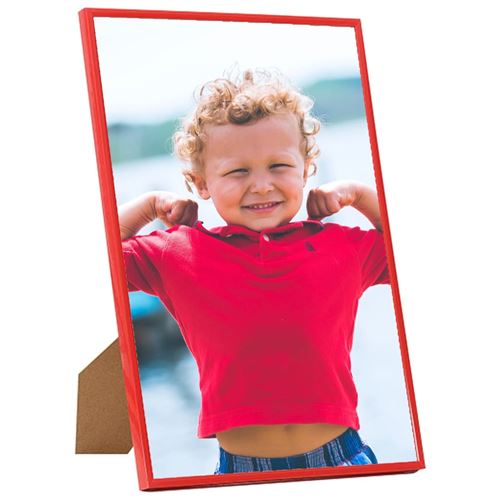 vidaXL Collage de cadres photo 3 pcs au mur table Rouge 28x35 cm MDF