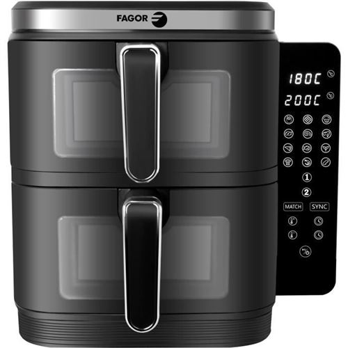 Friteuse sans huile - Airfryer FGD11 - Capacité 11L - Double cuves 5,5 L - 12 programmes de cuisson - 2800W