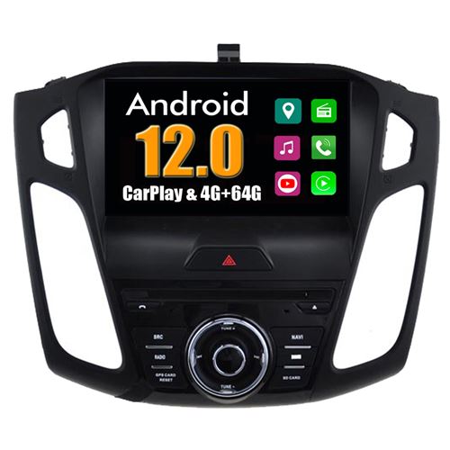 Autoradio CarPlay Multimédia RoverOne Android 4Go RAM 64Go ROM GPS pour Ford Focus 2015- 2017