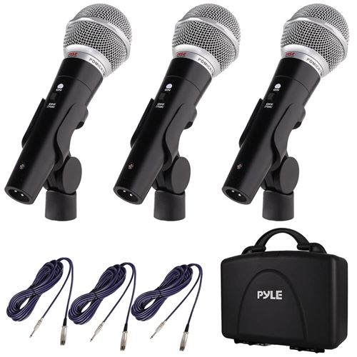 Pyle - Kit Microphone Professionnel Dynamique - 3 Pièces -