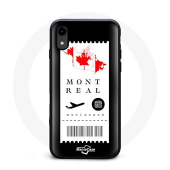 Coque iphone XR billet d'avion montréal Maniacase - 1