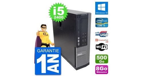 Pc dell 7010 sff intel core i5-2400 ram 8go disque dur 500go windows 10 wifi