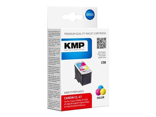 KMP Encre remplace Canon CL 41 compatible couleur C58 1501 4030 - vue 1