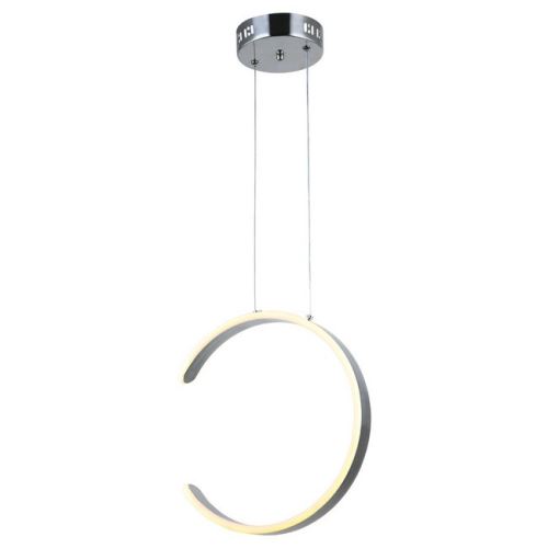 HOMEMANIA Lampe à Suspension Aletta - Lustre - Lustre de plafond - Chrome en Métal, 32 x 15 x 110 cm, 1 x LED, 20W, 5500LM, 3200K