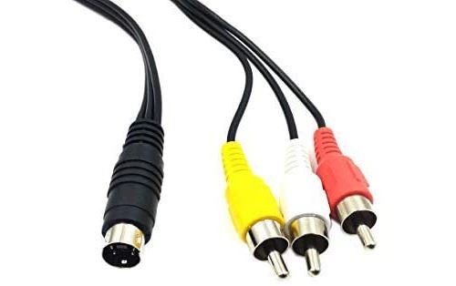 Câble S-Vidéo À 4 Broches De La Marque Vshop Vers 3 Rca Tv Mâle Pour Pc Et Ordinateur Portable; 1,5M