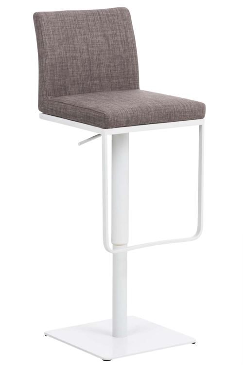 Tabouret de bar Panama tissu , Gris/Blanc