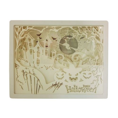 Papier 3D Alimentation Par Batterie Sculpture Ombres et Lumières Décoration Cadeau D'Anniversaire JJZM1116
