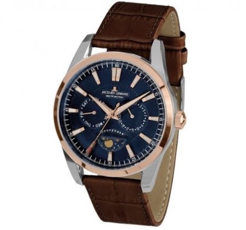 Montre JACQUES LEMANS en Cuir Marron - 1-1901D