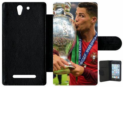 Étui Porte Feuille Sony Xperia C3 Et C3 Dual Portugal Campeão