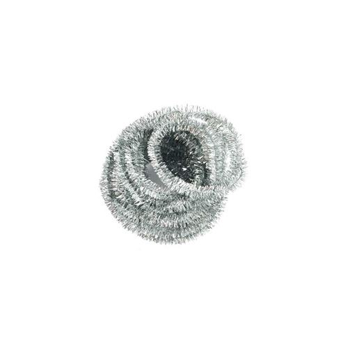 Echeveau de Chenille Pailletée - Diam 6mm - Long 10m - Coloris Argent pour vos Loisirs Créatifs - Sodertex - L776918