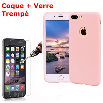 Pack Accessoires IPhone SE 2022 - Coque Silicone Rose + Verre Trempé - Little Boutik Neuf