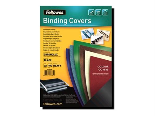 Fellowes -  Gloss Cover A4 5378504 schwarz 100 Stück, Nero
