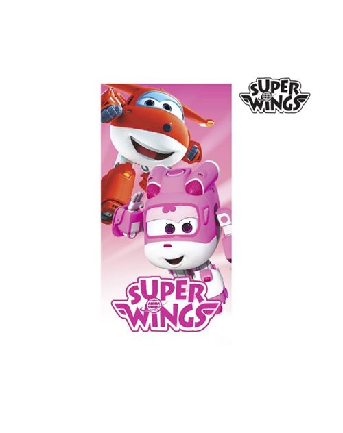 Serviette de plage rose super wings