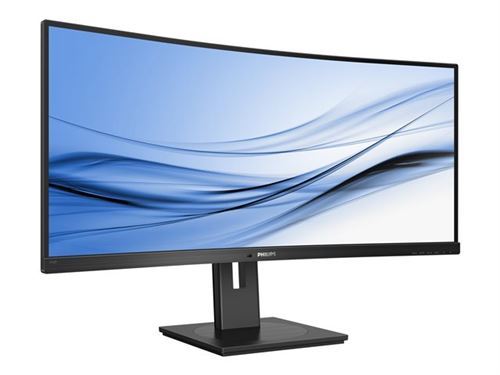 Philips B Line 346B1C - LED-monitor - gebogen - 34 - 3440 x 1440 Ultra WQHD - VA - 300 cd/m² - 3000:1 - 5 ms - HDMI, DisplayPort, USB-C - luidsprekers - zwarte textuur