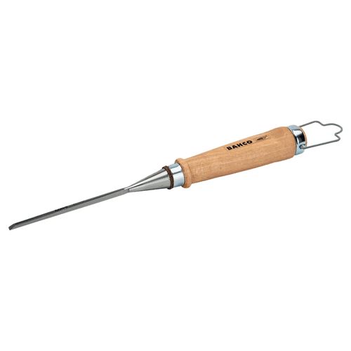 Bahco Ciseau À Bois, Manche En Bois, Anneau En Acier Nickelé, 4 X 140 Mm 425-4 - Image 1