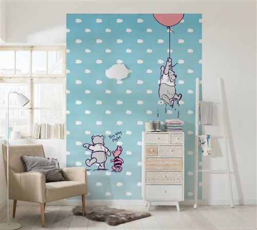 KOMAR Papiertapete »Winnie Pooh Piglet«, Breite 184 cm - bunt