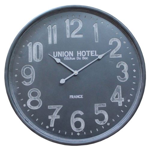 Grande horloge en bois coloris noir