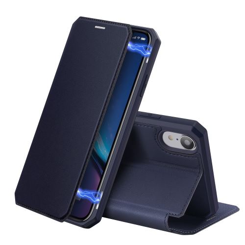 Coque en TPU conception à retournement magnétique bleu pour votre Apple iPhone XR 6.1 pouces