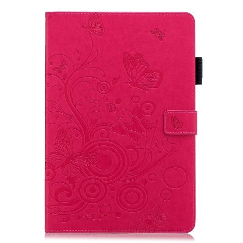 Etui en PU papillons rose avec support pour Galaxy Tab A 10.1 (2019) SM-T515/SM-T510