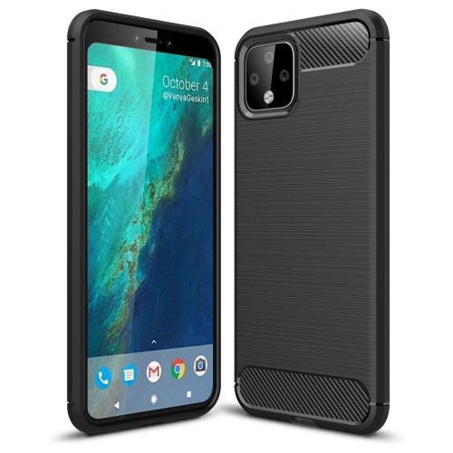 Coque brossée noire Google Pixel 4 Carbon Fiber Antichoc - Accessoires Pochette Case