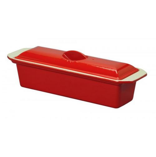 terrine rectangulaire en fonte rouge - puc483203