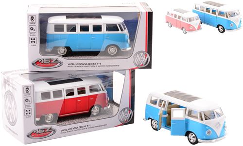 Johntoy - Véhicule miniature Bus Wolkswagen t1 - couleur aléatoire