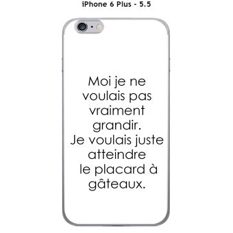 Onozo Coque Apple Iphone 6 Plus 5 5 Design Citation Moi Je Ne Voulais Pas Texte Noir Fond Blanc Coque Et Etui Telephone Mobile Achat Prix Fnac