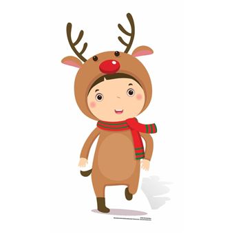 STAR CUTOUTS Figurine en carton enfant déguisé en Renne de noël - Haut 92 cm - 1