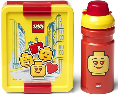 LEGO lunch set Iconic junior 17 x 13,5 cm pp rouge/jaune 2-pi&egrave;ces