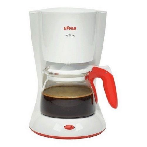 Ufesa - Cg7223 - Cafetière Filtre, 1000 Watts, Rouge / Blanc / Transparent