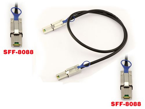 Cordon MiniSAS SFF-8088 vers SFF-8088 Longueur 100cm