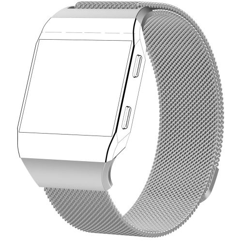 Serrure magnétique milanais boucle Courroie de remplacement en acier inoxydable pour Fitbit ionique