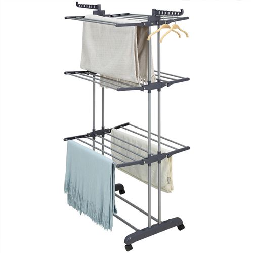 Etendoir à linge Sunfay 3 couches - Argent gris 126*64*170cm